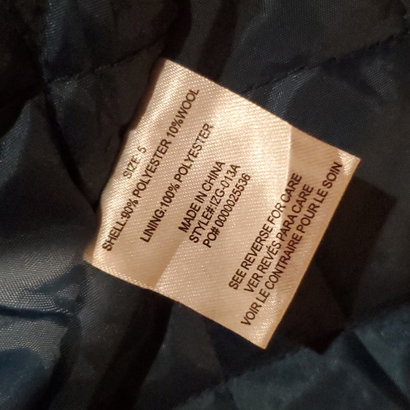 Izod pea coat gray sz 5 boys poly/10% wool blend - Picture 3 of 3